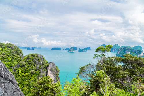 Koh Hong island view point to Beautiful scenery view 360 degree at Krabi  Thailand.