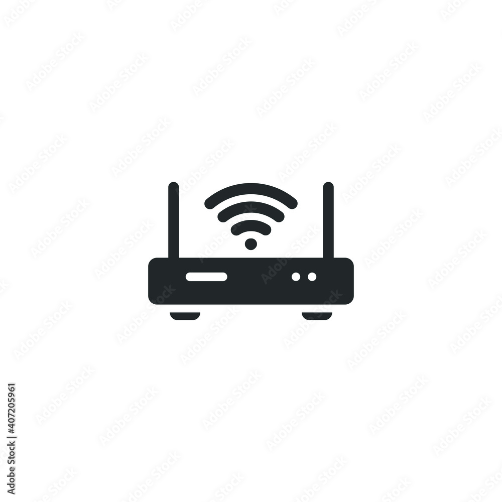 Internet router, modem vector glyph icon Internet router, modem vector glyph icon