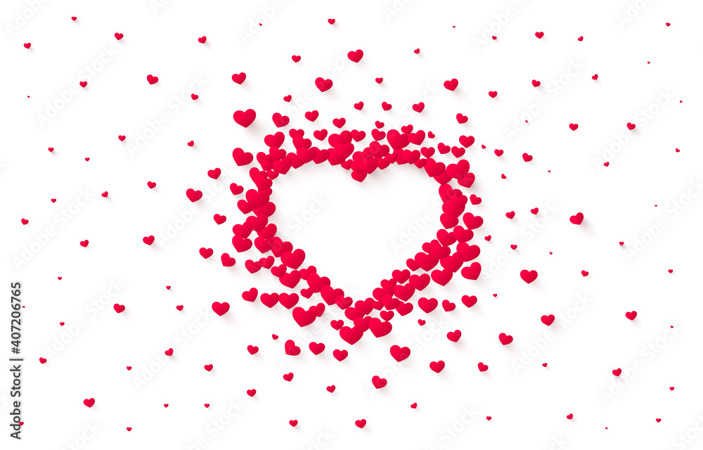 Red hearted background with a Valentines Day title on it. Vector Red hearted background with a Valentines Day title on it. Vector