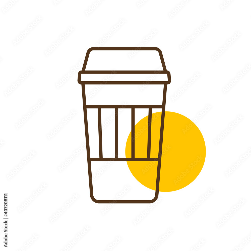 Takeaway paper coffee cup vector icon Takeaway paper coffee cup vector icon
