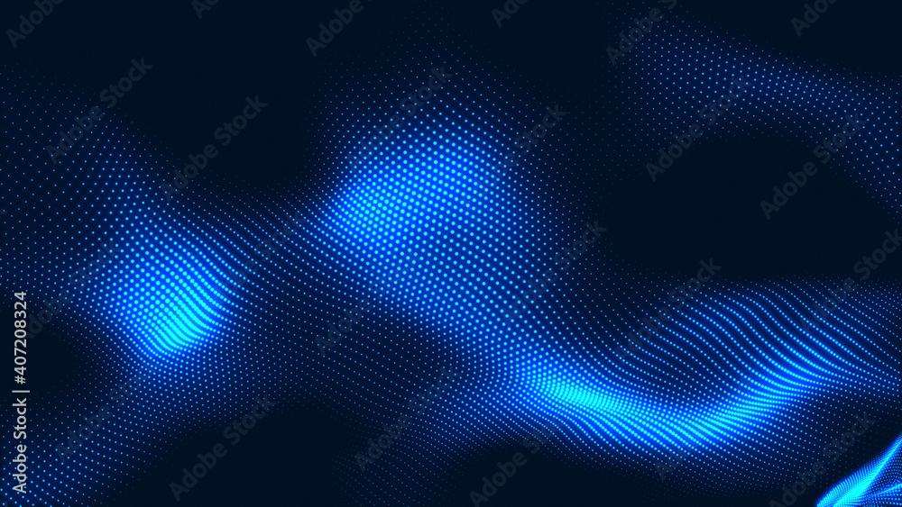 Dot white blue wave light screen gradient texture background. Abstract technology big data digital background. 3d rendering. Dot white blue wave light screen gradient texture background. Abstract technology big data digital background. 3d rendering.