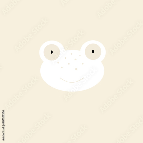 Freddi der hüpfende lebensfrohe Frosch pastell beige