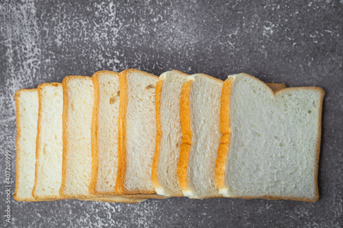 Sliced bread on dark grunge...