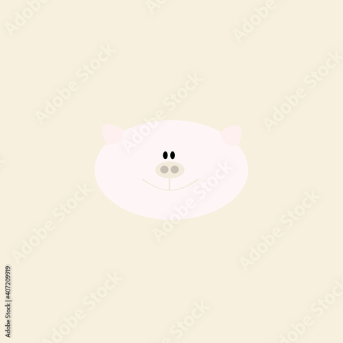 Schnuffel das neugierige liebevolle Schwein pastell beige