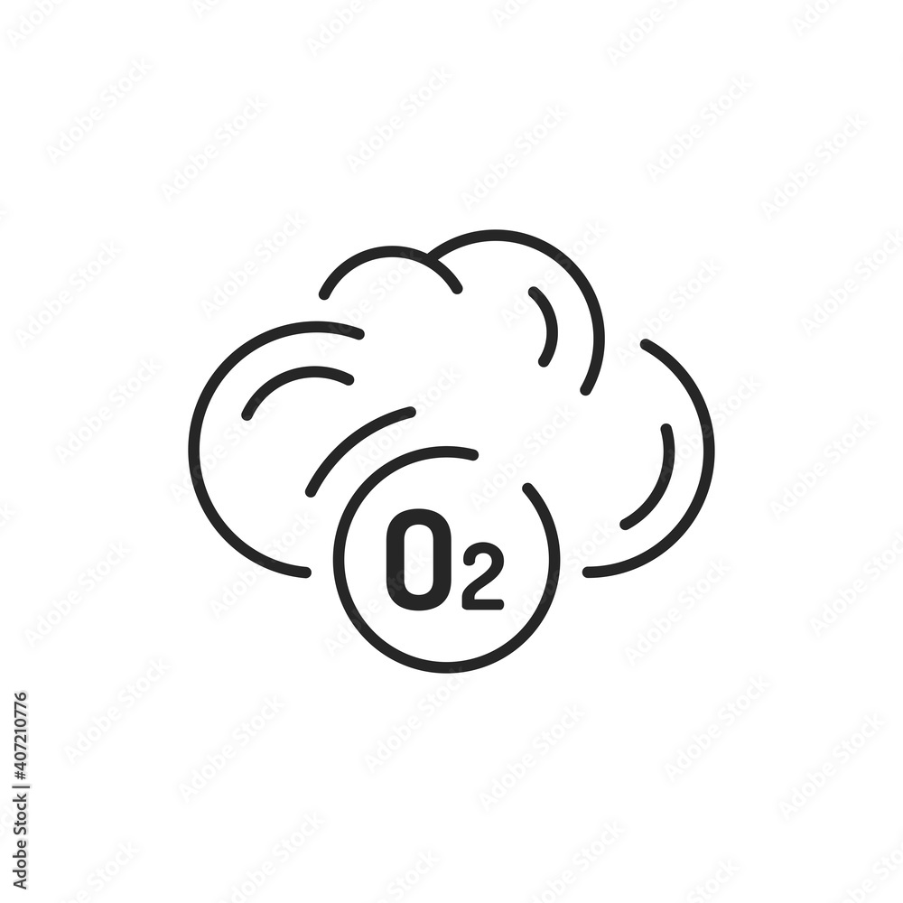 Cloud with air color line icon. Editable stroke. Cloud with air color line icon. Editable stroke.
