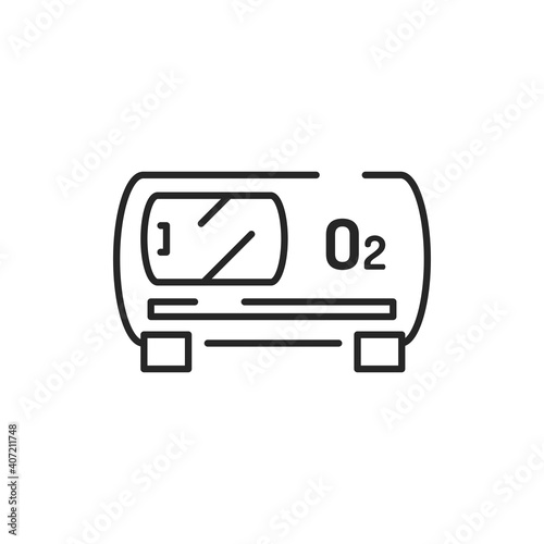 Oxygen chamber color line icon. Editable stroke.