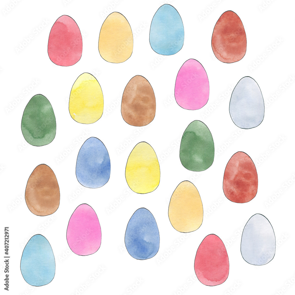 watercolor easter clipart, easter egg clip art, bunny rabbit truck tractor, design elements, bird house easter basket