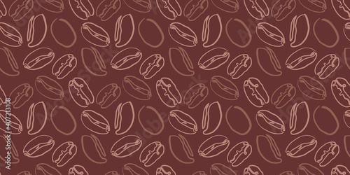 Seamless coffee seed texture