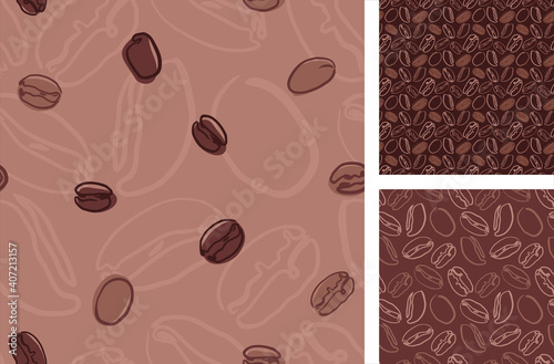 Seamless coffee seed texture
