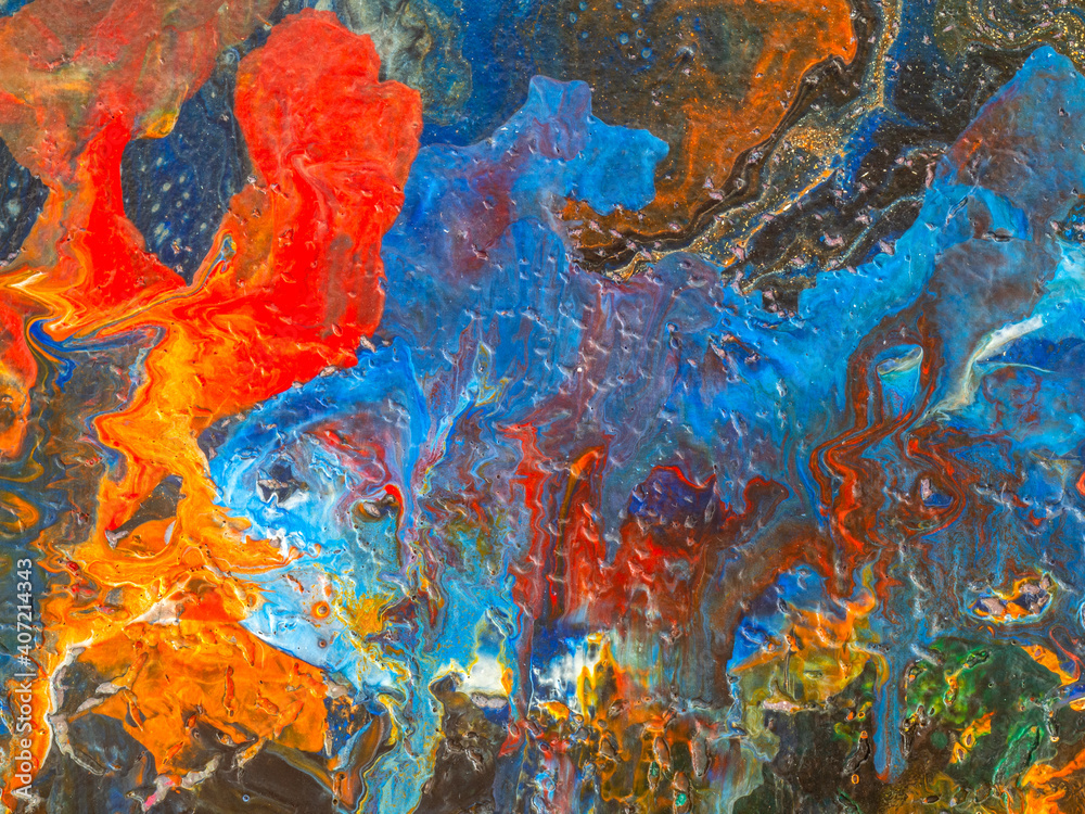 Beautiful abstract background. Pouring acrylic paint on canvas. Beautiful abstract background. Pouring acrylic paint on canvas.