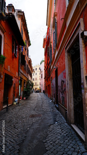 A picturesque street in Rome  Italy
