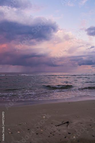 Blue hour on a stormy day at McKenzie beach  Larnaca  Cyprus