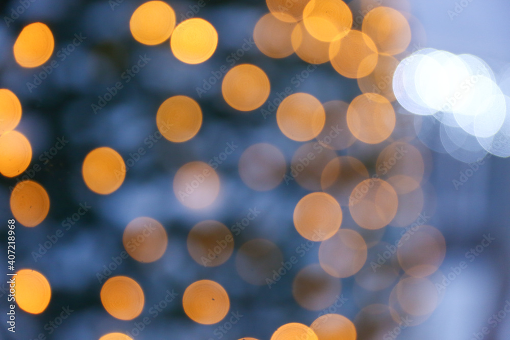 Fototapeta premium background with blurred christmas lights
