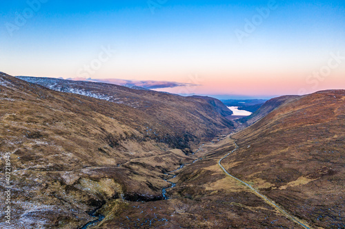 Aerial view of the Glenveagh National Park in County Donegal, Ireland
