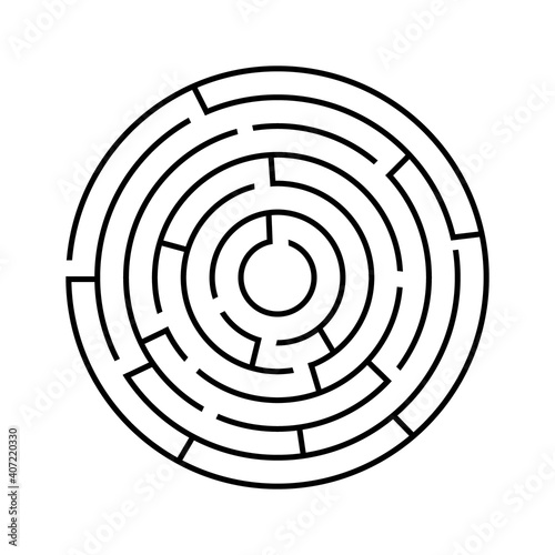 6 cells wide circular maze ending