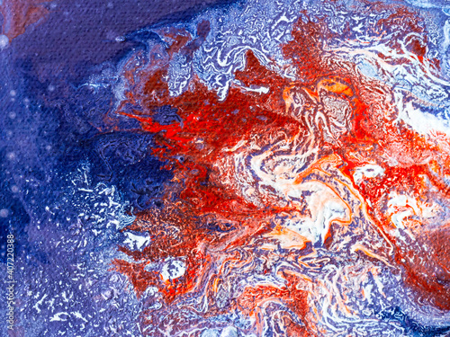 Wallpaper Mural Beautiful abstract background. Pouring acrylic paint on canvas. Torontodigital.ca