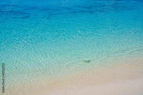 Clean and Clear water sea and white beach background