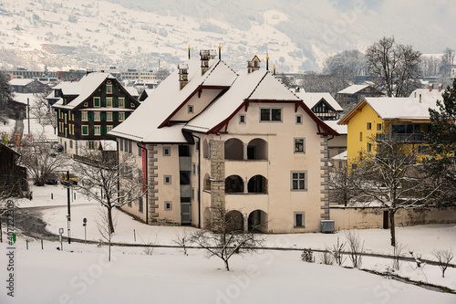 Winkelriedhaus im Winter, in Stans, Kanton Nidwalden, Schweiz