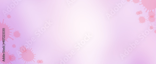 multi spreading of biological cell on purple gradient color background for world cancer day healthcare and prevention of illness concept	