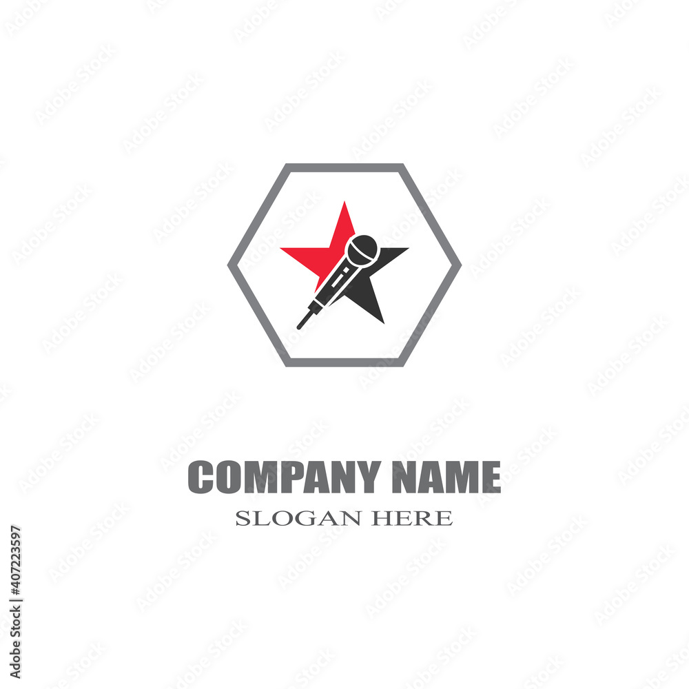 Microphone Logo Template vector symbol Microphone Logo Template vector symbol