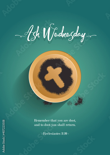 Ash Wednesday. Vector illustration