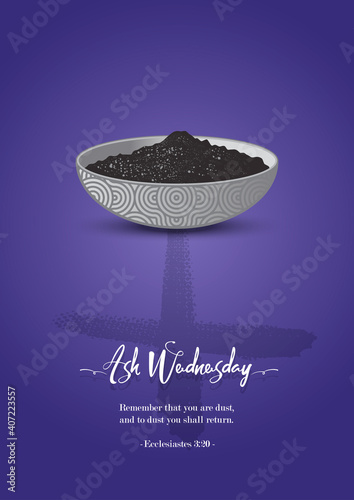Ash Wednesday. Vector illustration