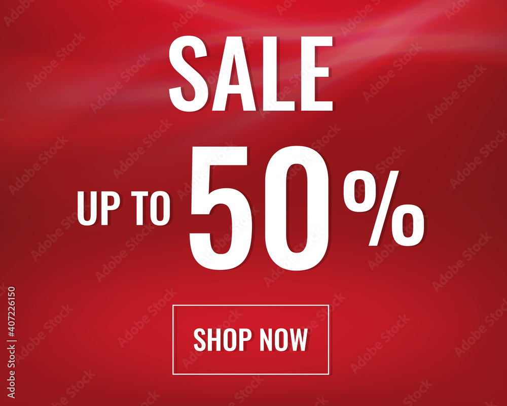 Red Sale banner With Text With Gradient Mesh, Vector Illustration Red Sale banner With Text With Gradient Mesh, Vector Illustration