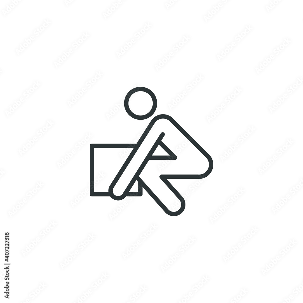 Lifting weights, box, man icon. Simple line style for web template and app. Lift, back, pain, boy, carry, vector illustration design on white background. EPS 10 Lifting weights, box, man icon. Simple line style for web template and app. Lift, back, pain, boy, carry, vector illustration design on white background. EPS 10