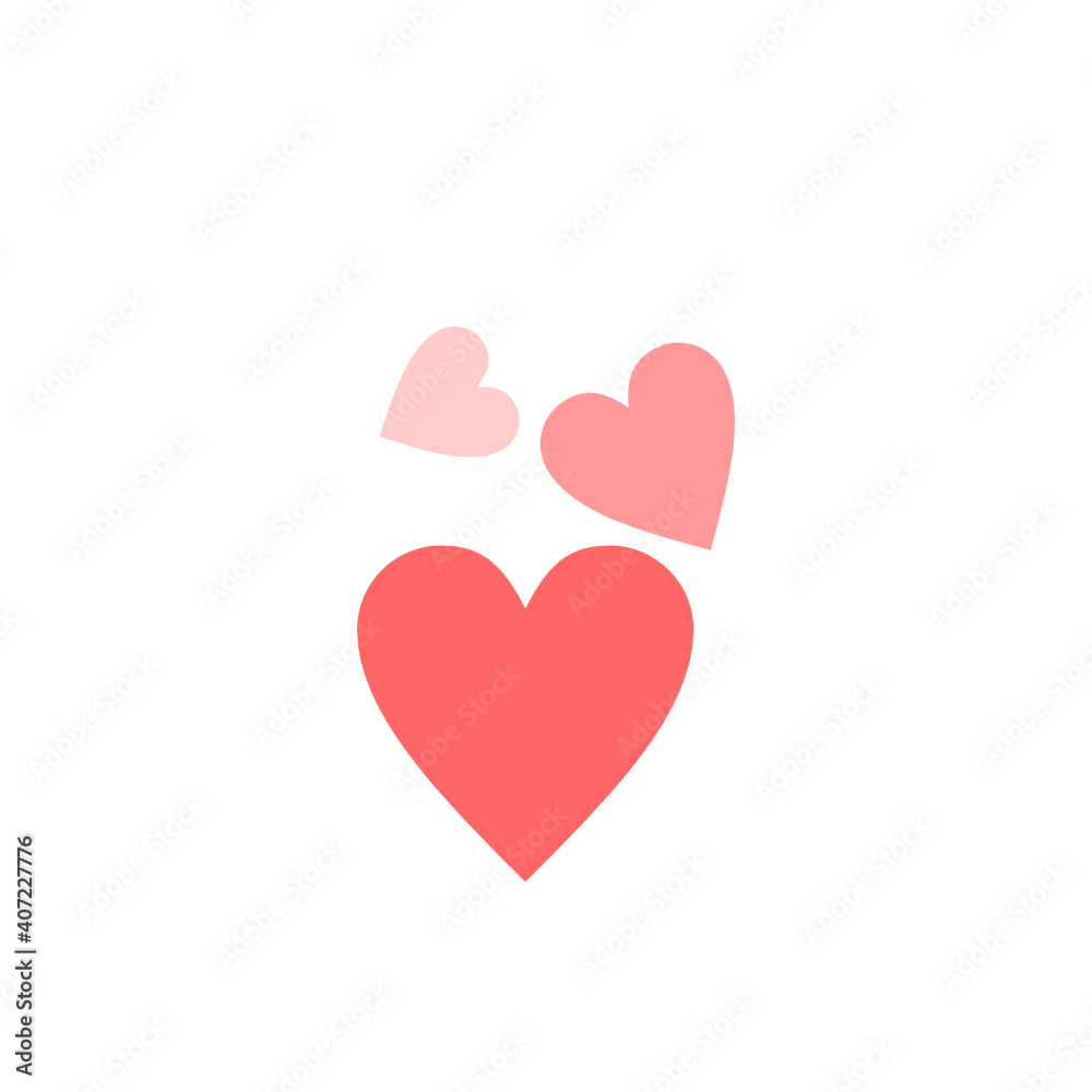 two hearts in the shape of heart. two hearts with clipping path
