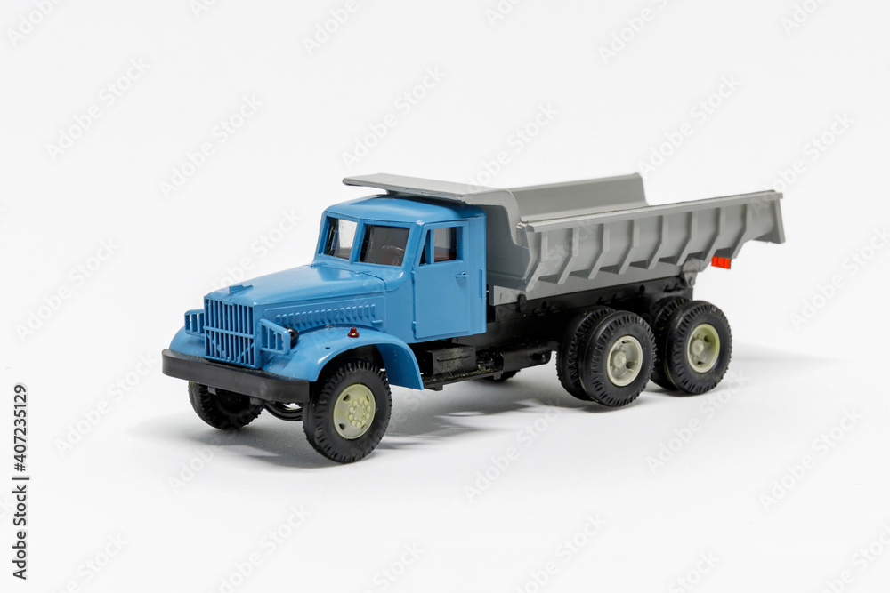 model of the truck KRAZ 256 on a white background