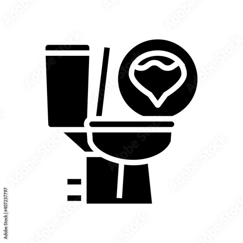 urine diabetes symptom glyph icon vector. urine diabetes symptom sign. isolated contour symbol black illustration