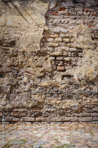 Stary mur z cegły