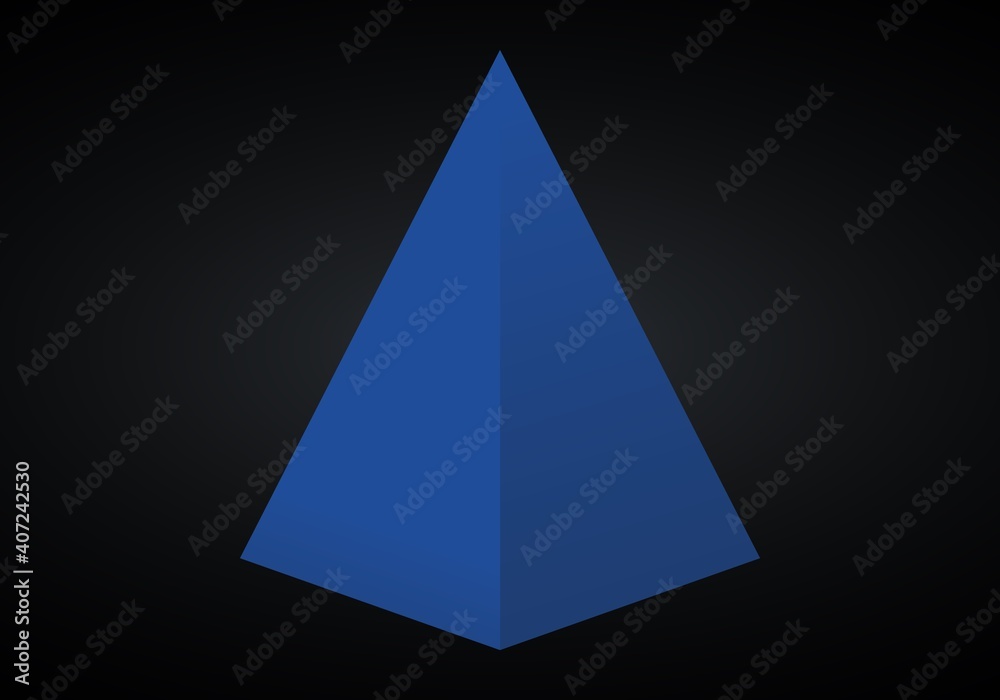 Vector 3d pyramid infographic. Business progress infographics concept with 1 options.