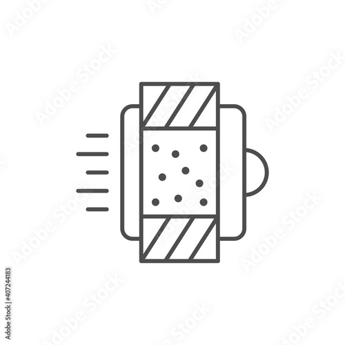 Air recuperator line outline icon