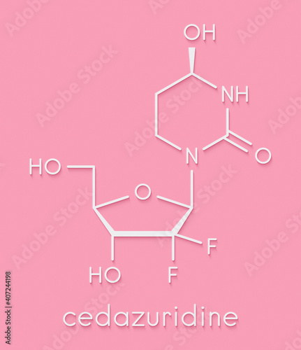 Cedazuridine drug molecule. Skeletal formula.