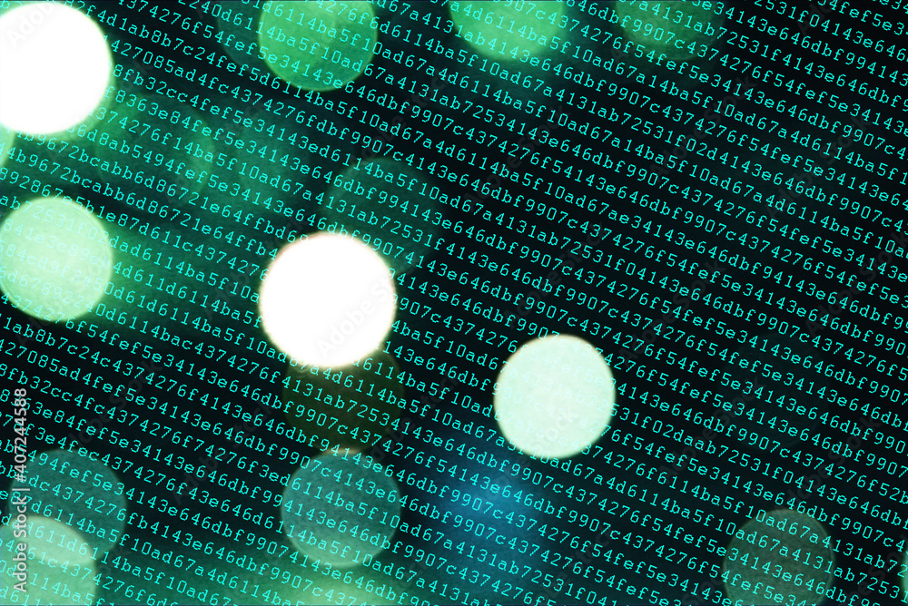 Abstrakter Hintergrund Computer Zahlen Wand mit einem Lichtreflex mit  grünem Farbverlauf Illustration Stock | Adobe Stock