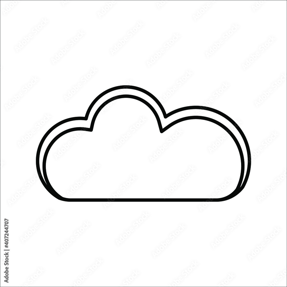 cloud computing icon on white cloud computing icon on white