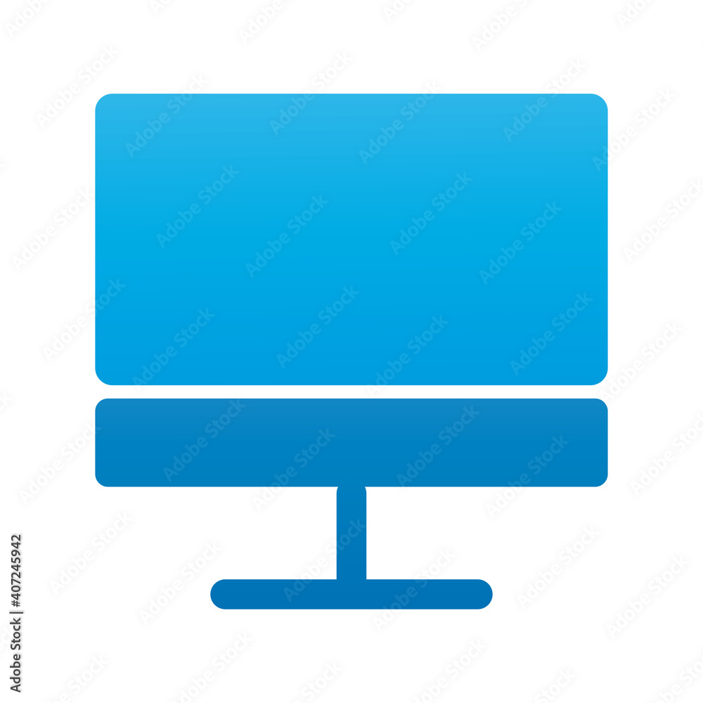 computer desktop flat style icon computer desktop flat style icon