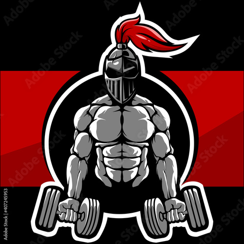 Warrior bodybuilding and gym logo