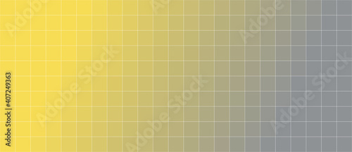 Square pattern with illuminating yellow to ultimate gray gradient, abstract background illustration