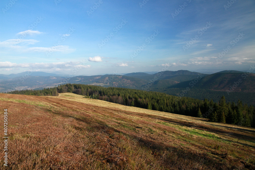 Landscape of Zywiec Beskids, Poland