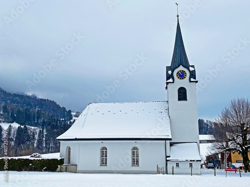 Evangelical Reformed Church Ennetbühl or Evangelisch-reformierte Kirche Ennetbuehl - Canton of St. Gallen, Switzerland (Schweiz) photo