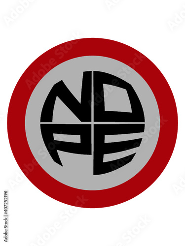 Schild NOPE Rund 