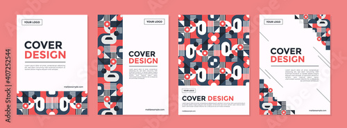 Set of abstract geometric artistic templates. Universal cover Designs for Annual Report, Brochures, Flyers, Presentations, Leaflet, Magazine.	