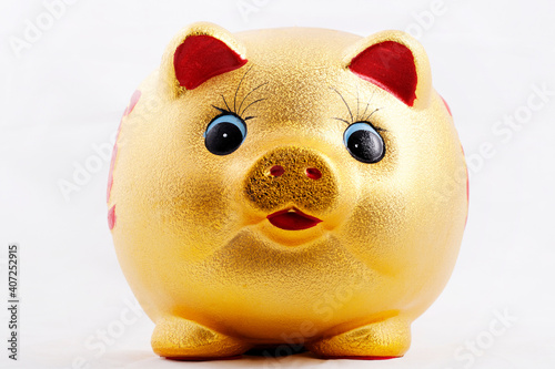 Golden piggy bank