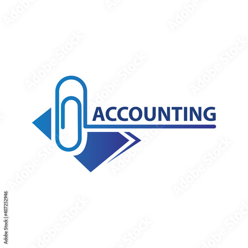 Vector logo of an accounting company, finance