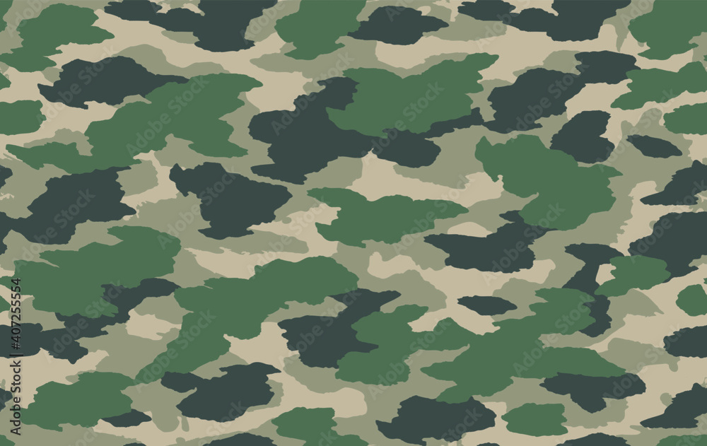 Fototapeta premium Seamless military camouflage repeat pattern
