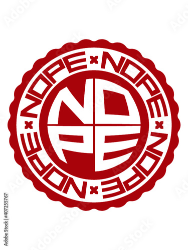 NOPE Stempel Rund 
