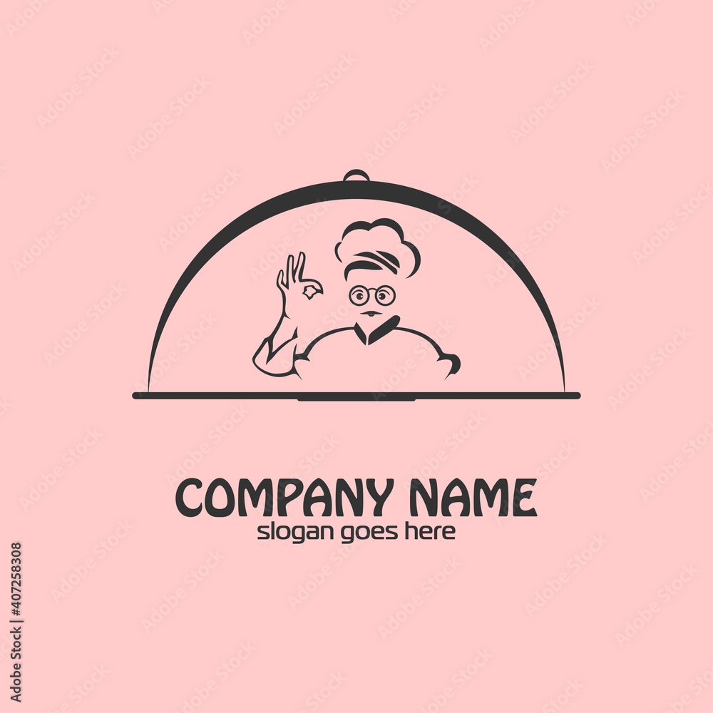chef hat vector logo. chef hat logo vector illustration. restaurant logo. cooking logo