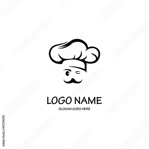 chef hat vector logo. chef hat logo vector illustration. restaurant logo. cooking logo